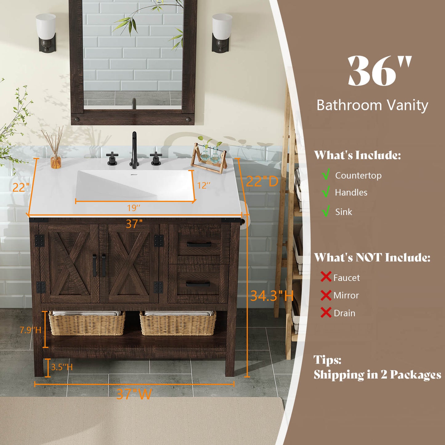 Calverton 36" Bathroom Vanity