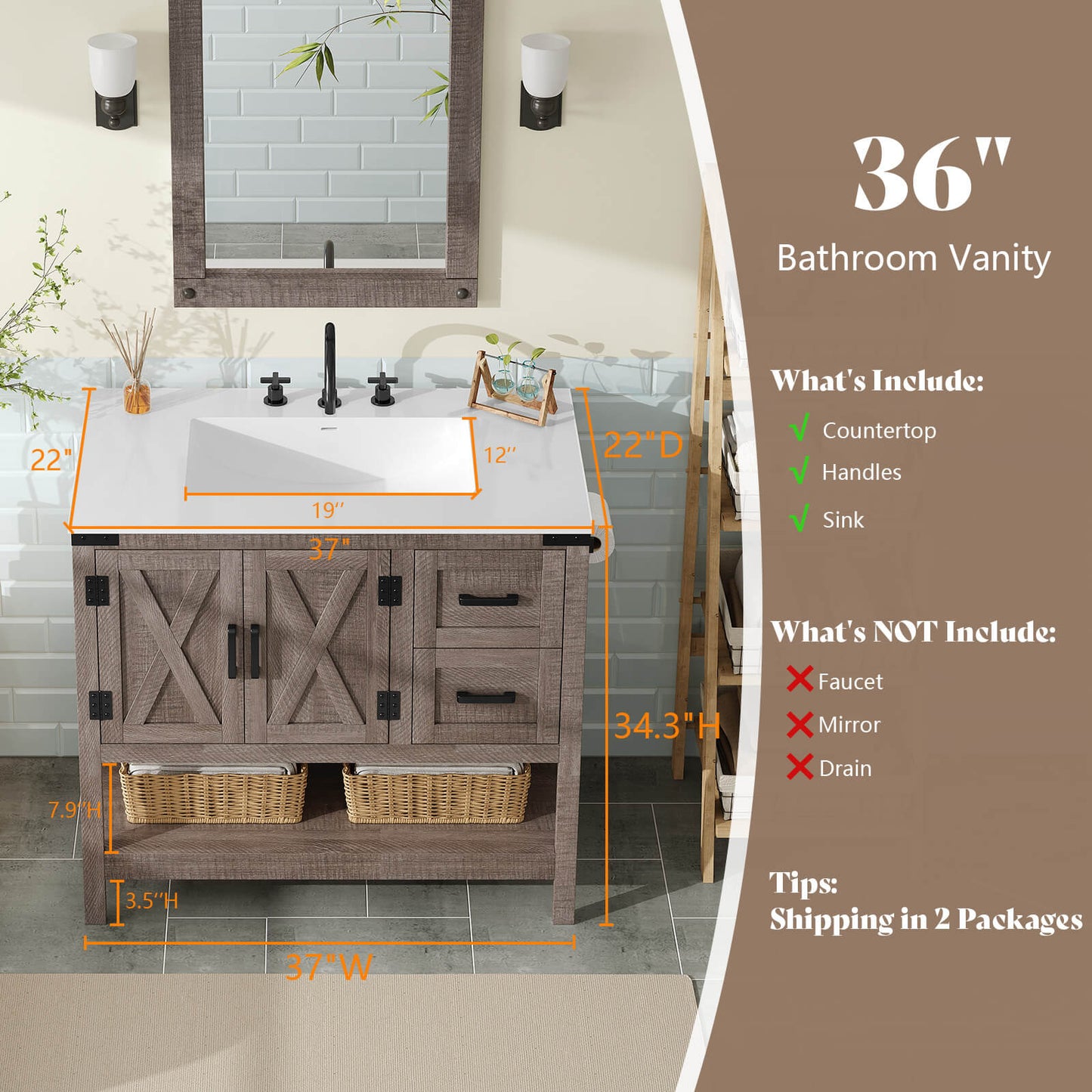 Calverton 36" Bathroom Vanity