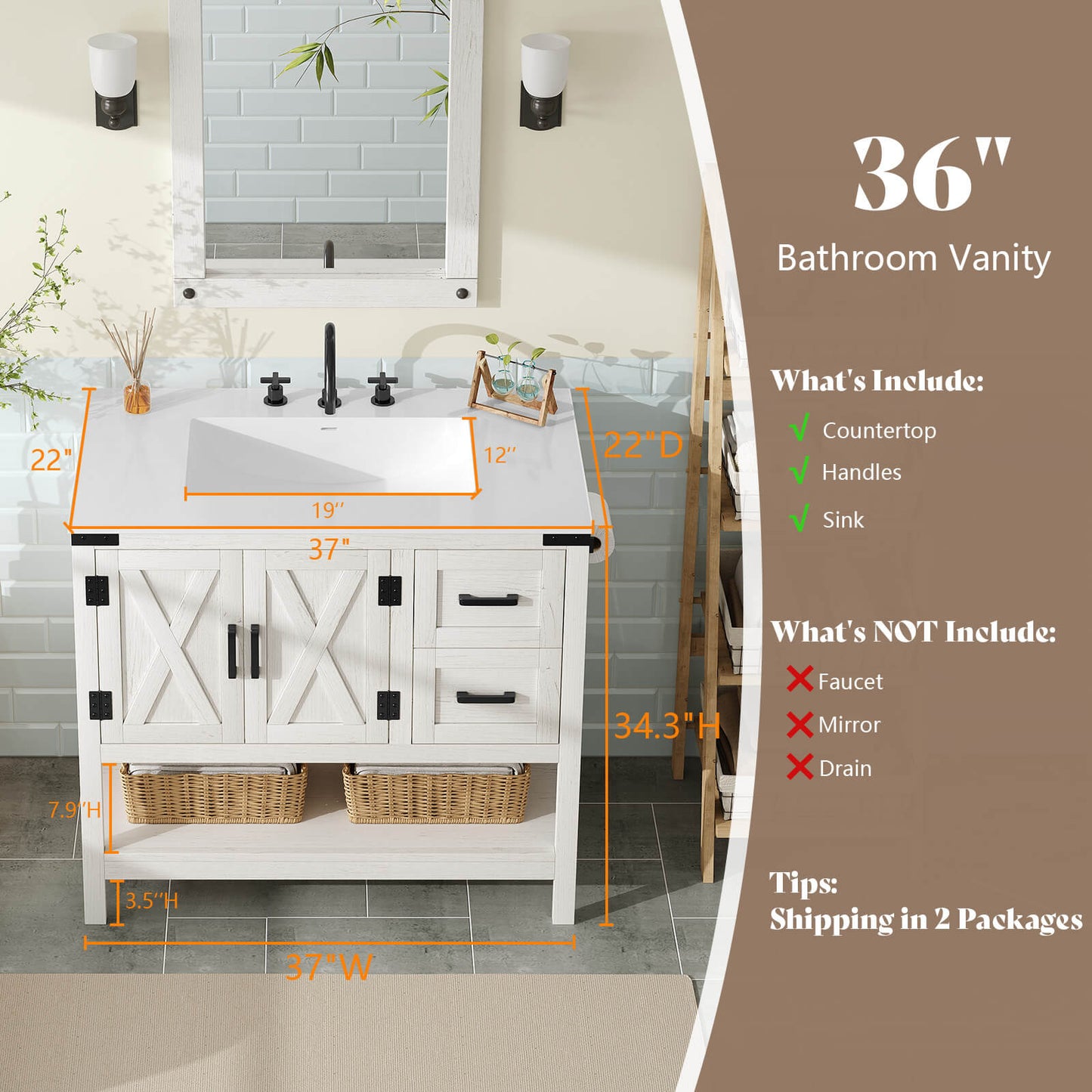 Calverton 36" Bathroom Vanity