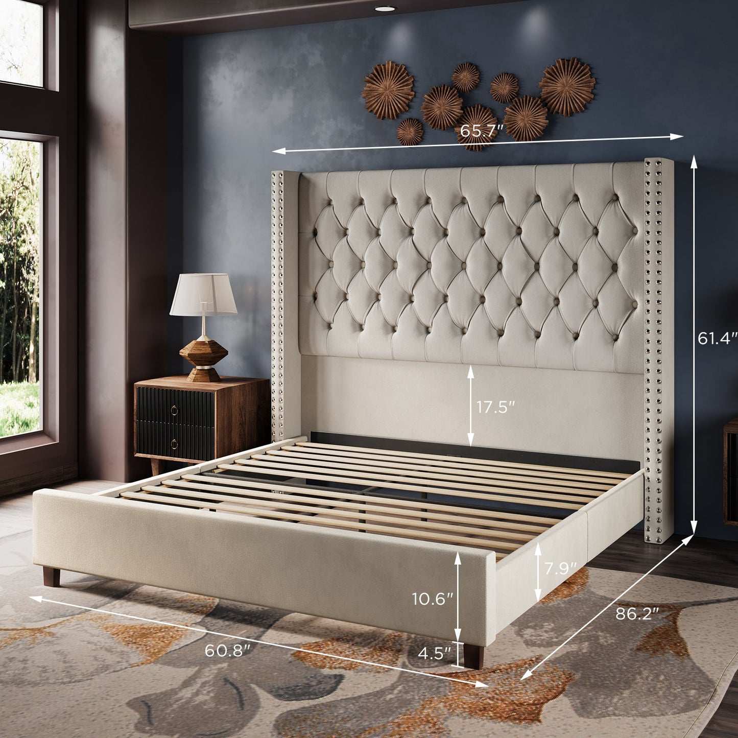 Farfalle 61.4" Bed Frame