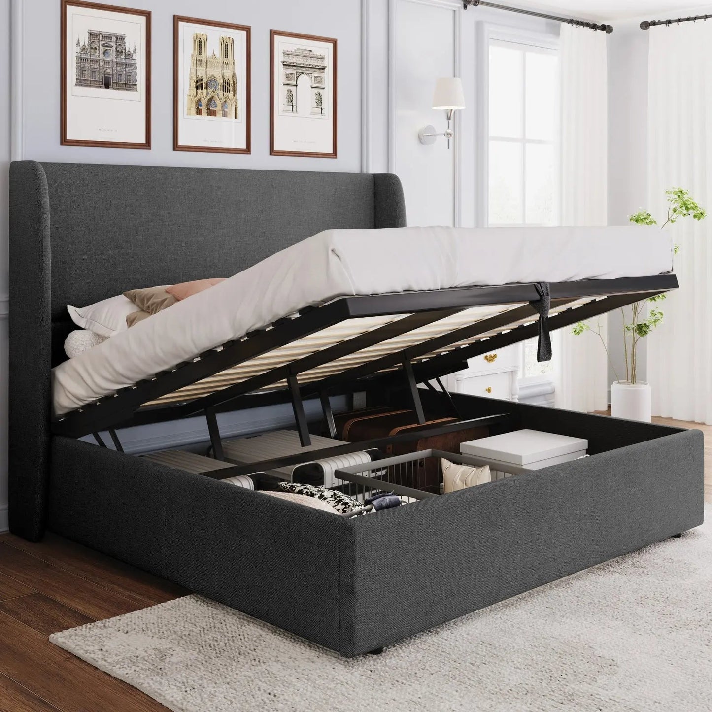 Slate Lift Storage Bed