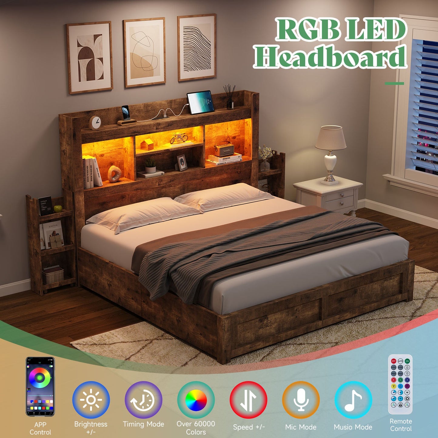 Cael Storage Bed Frame