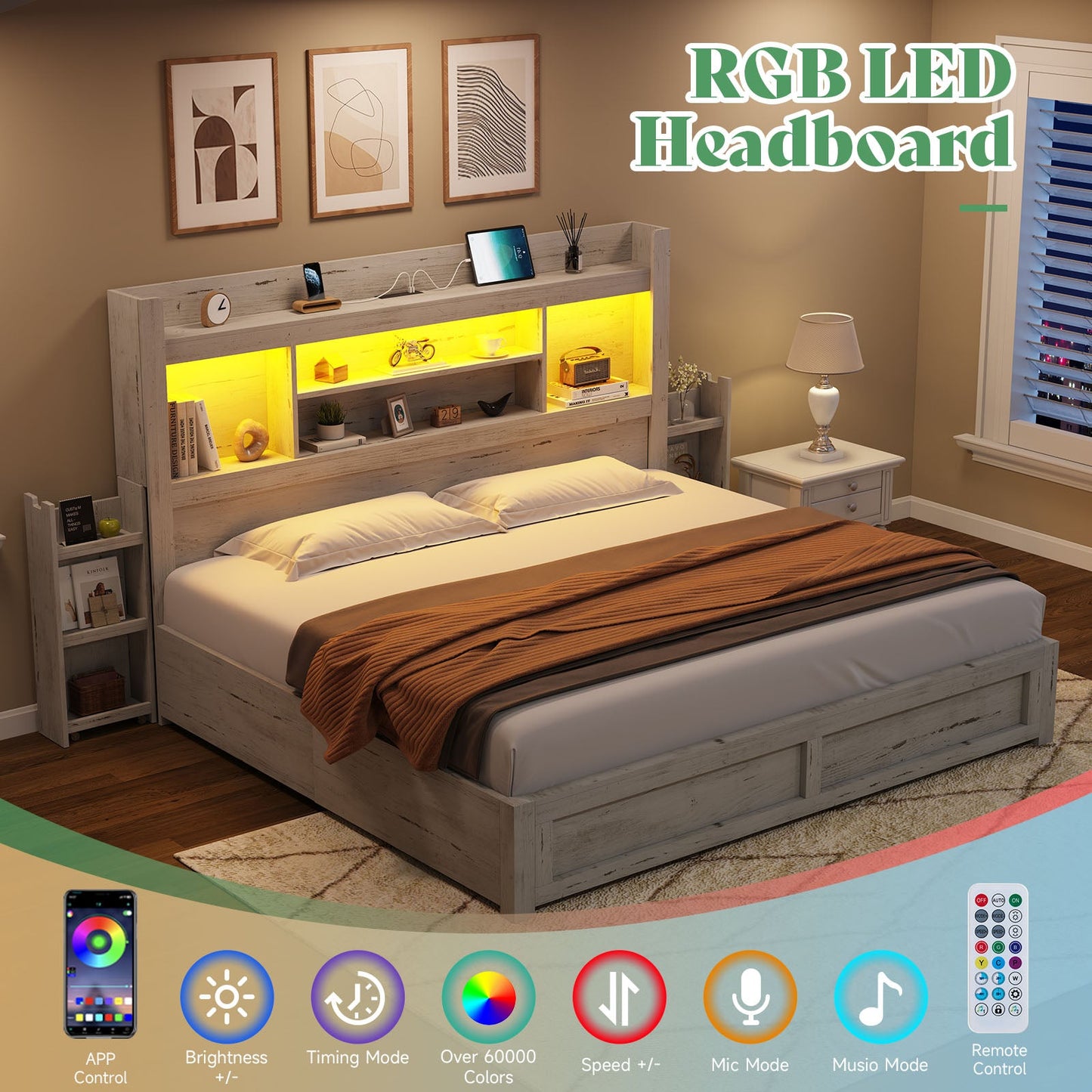 Cael Storage Bed Frame