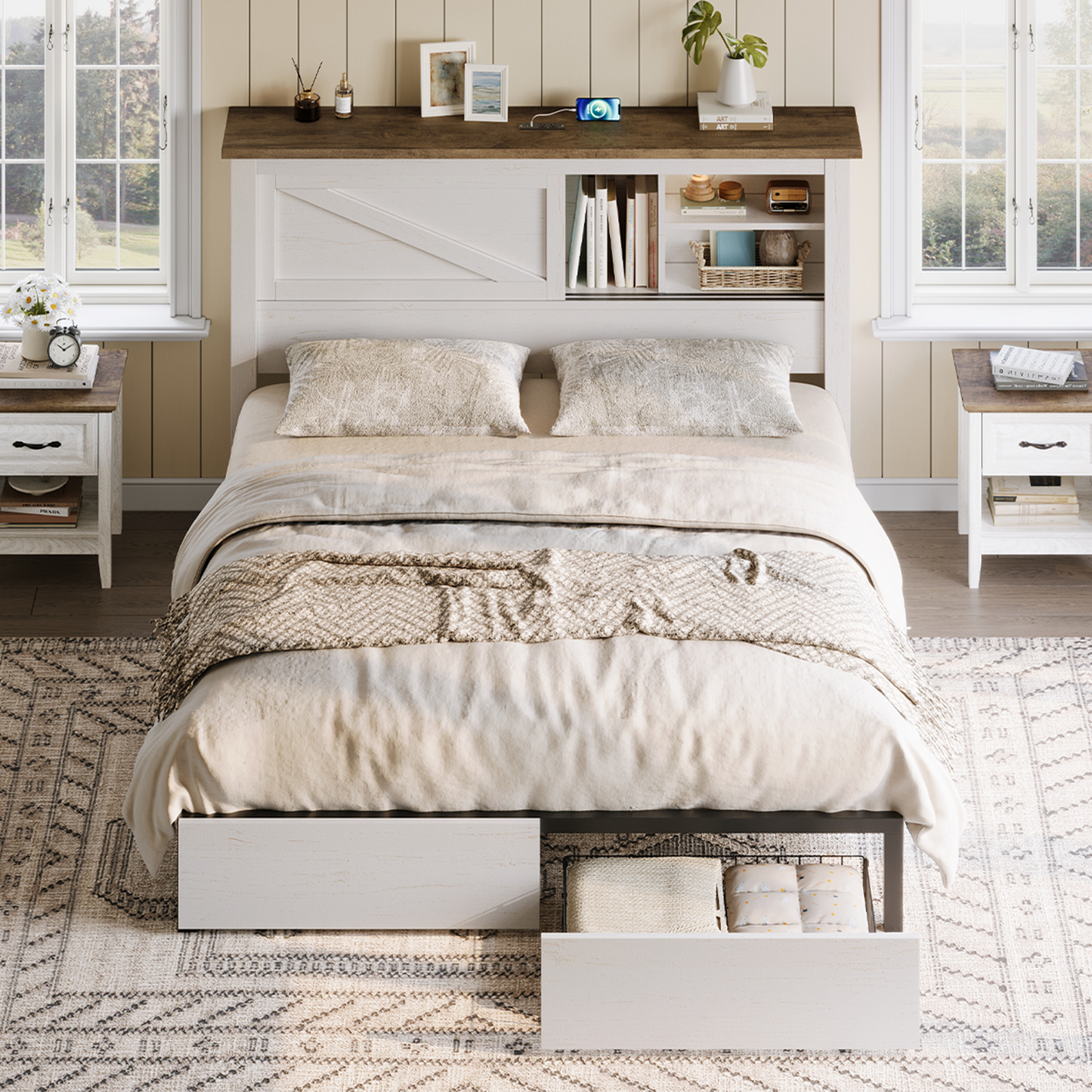 Huxley 47.2"H Storage Bed Frame