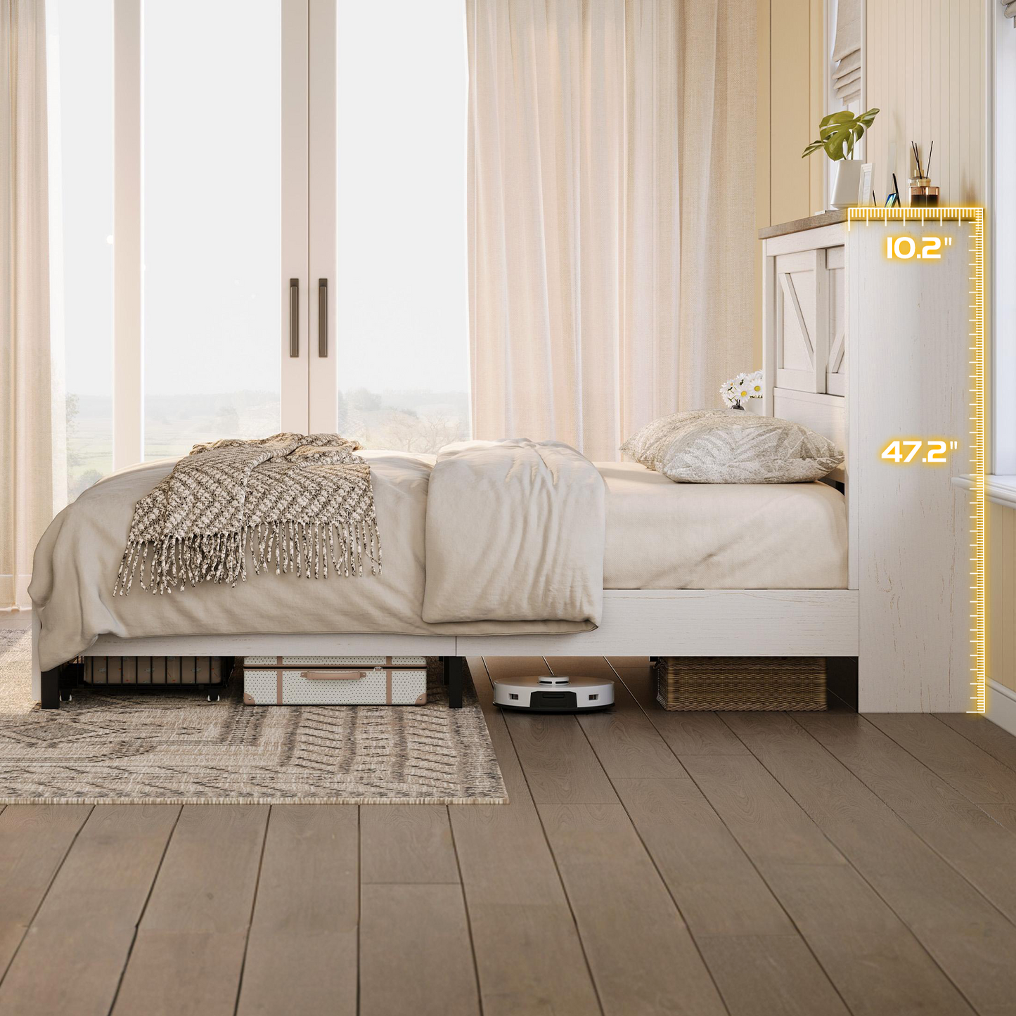 Huxley 47.2"H Storage Bed Frame