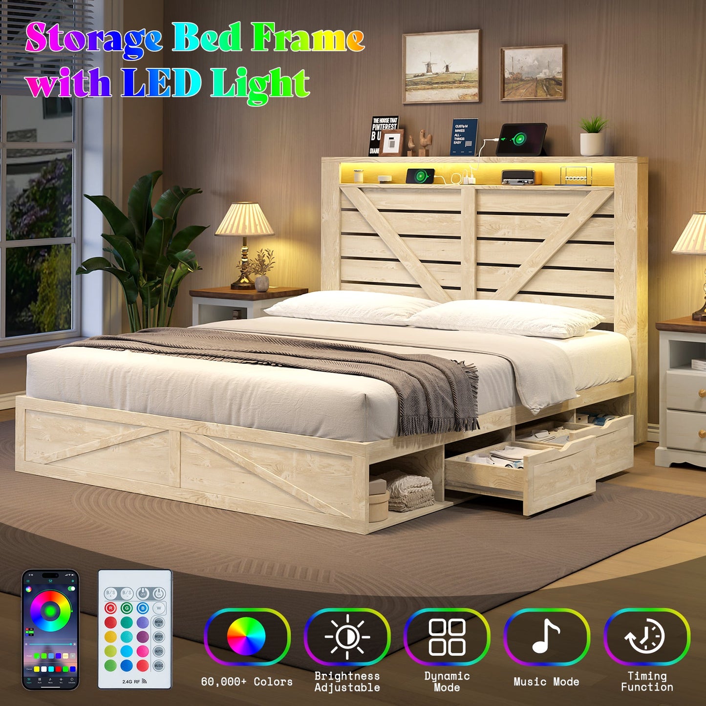 Ruston Storage Bed Frame