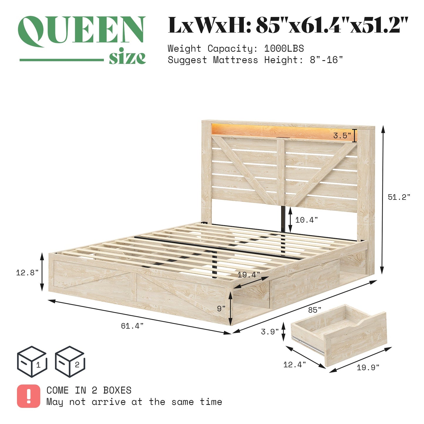 Ruston Storage Bed Frame