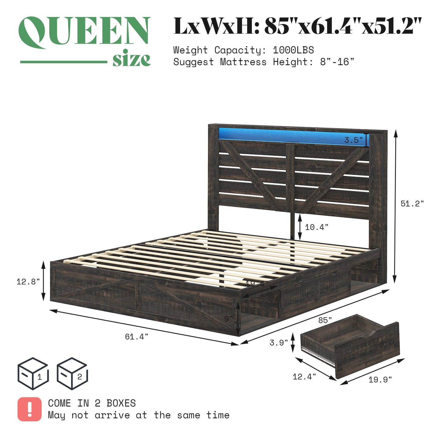 Ruston Storage Bed Frame