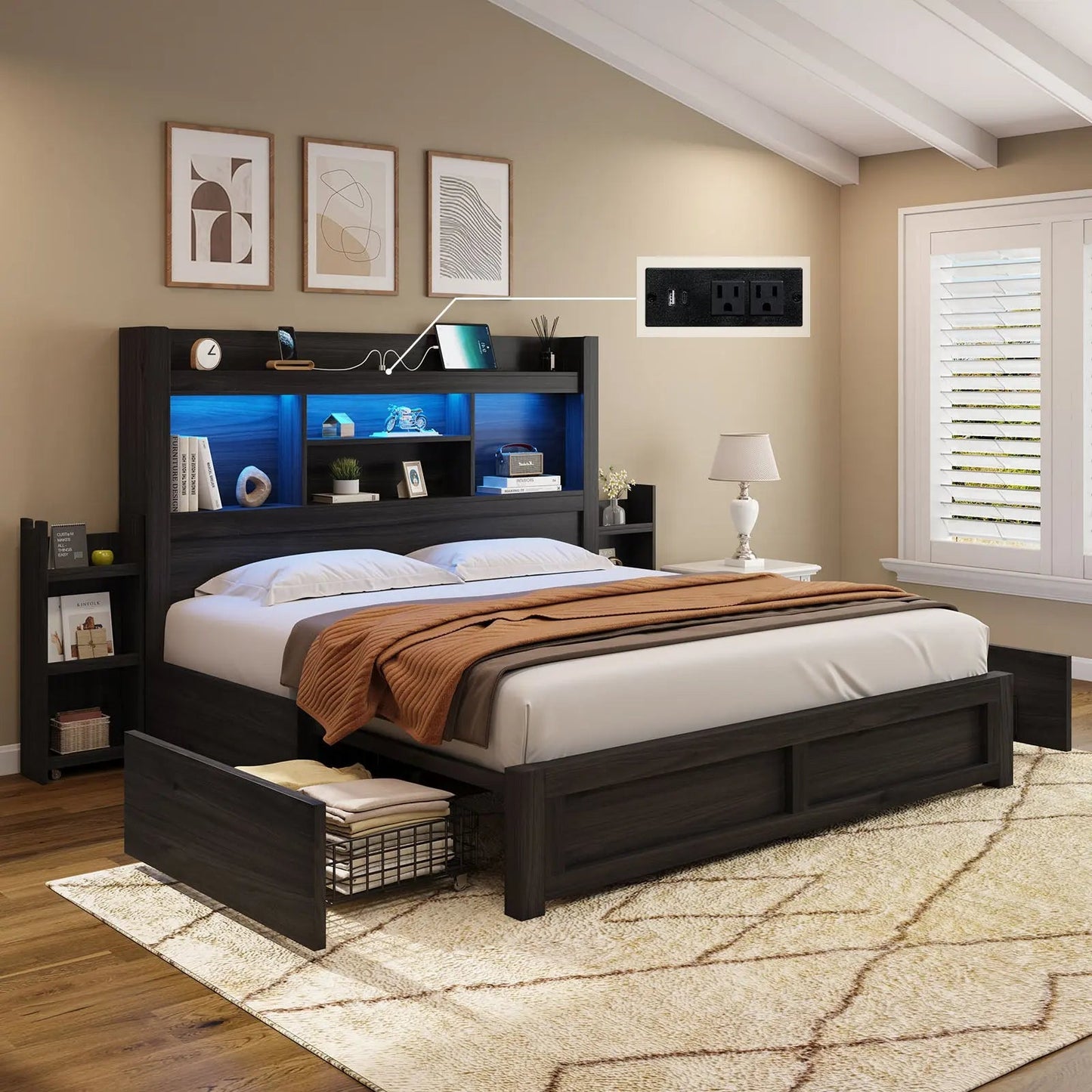 Cael Storage Bed Frame
