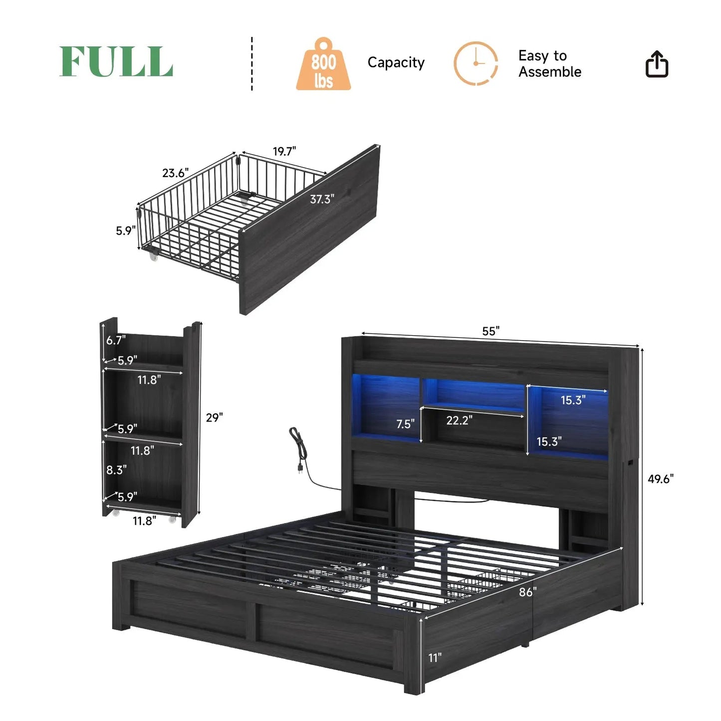 Cael Storage Bed Frame