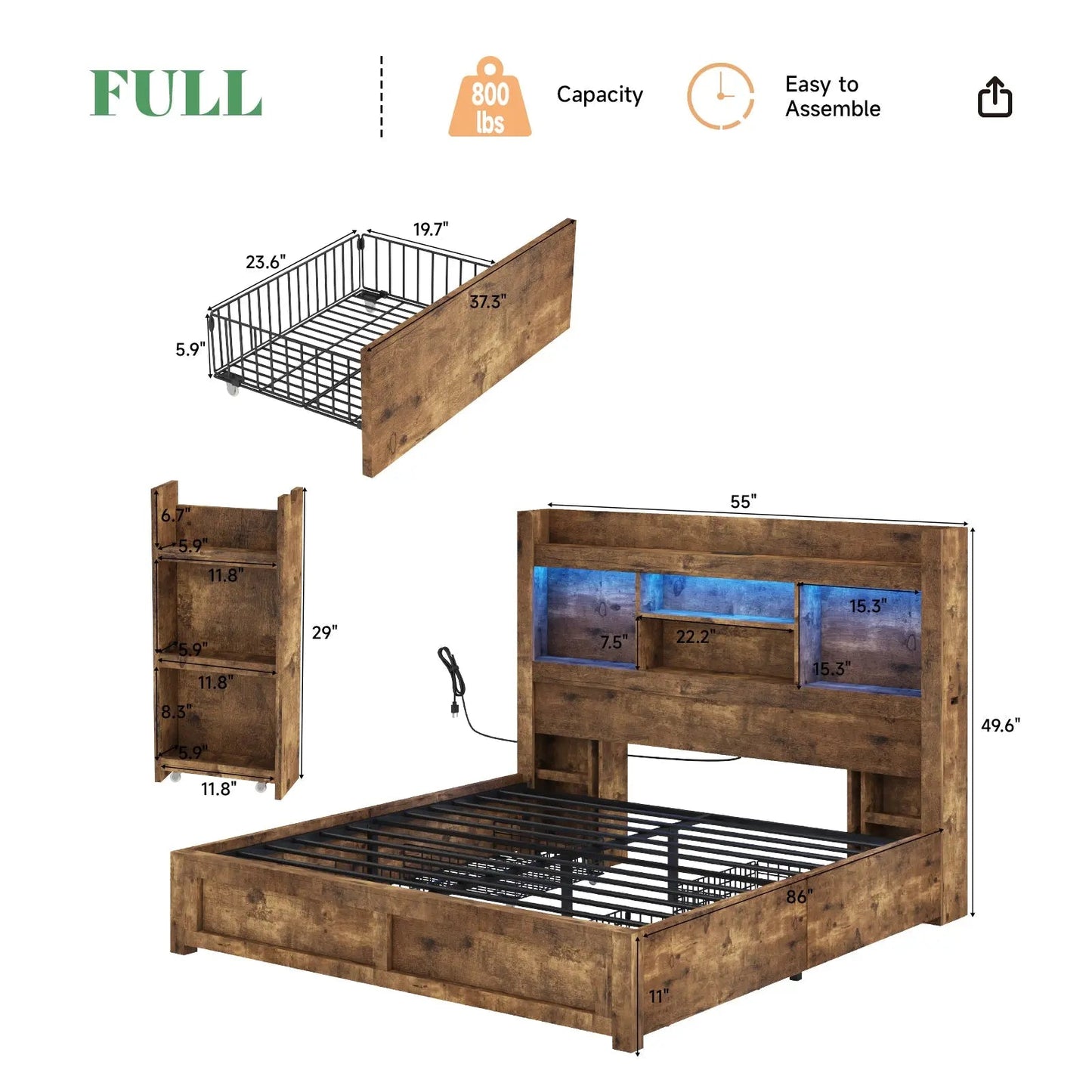 Cael Storage Bed Frame