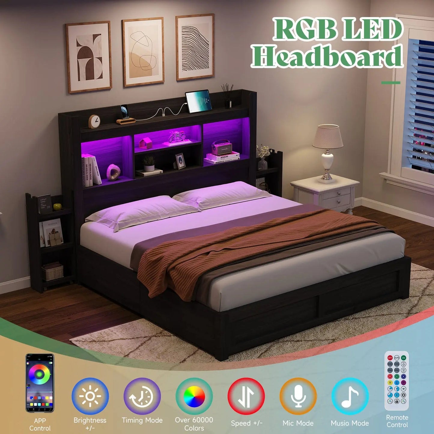 Cael Storage Bed Frame