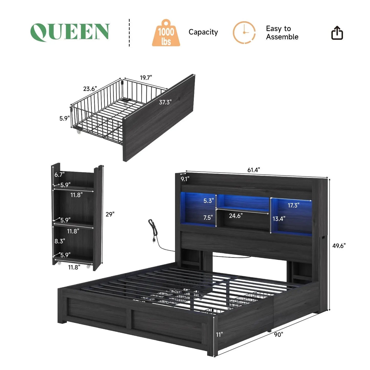 Cael Storage Bed Frame