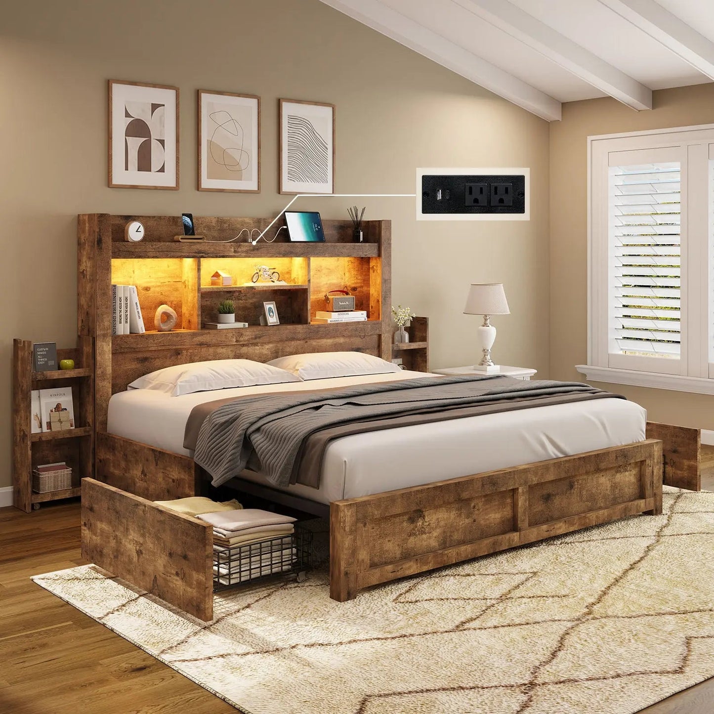 Cael Storage Bed Frame