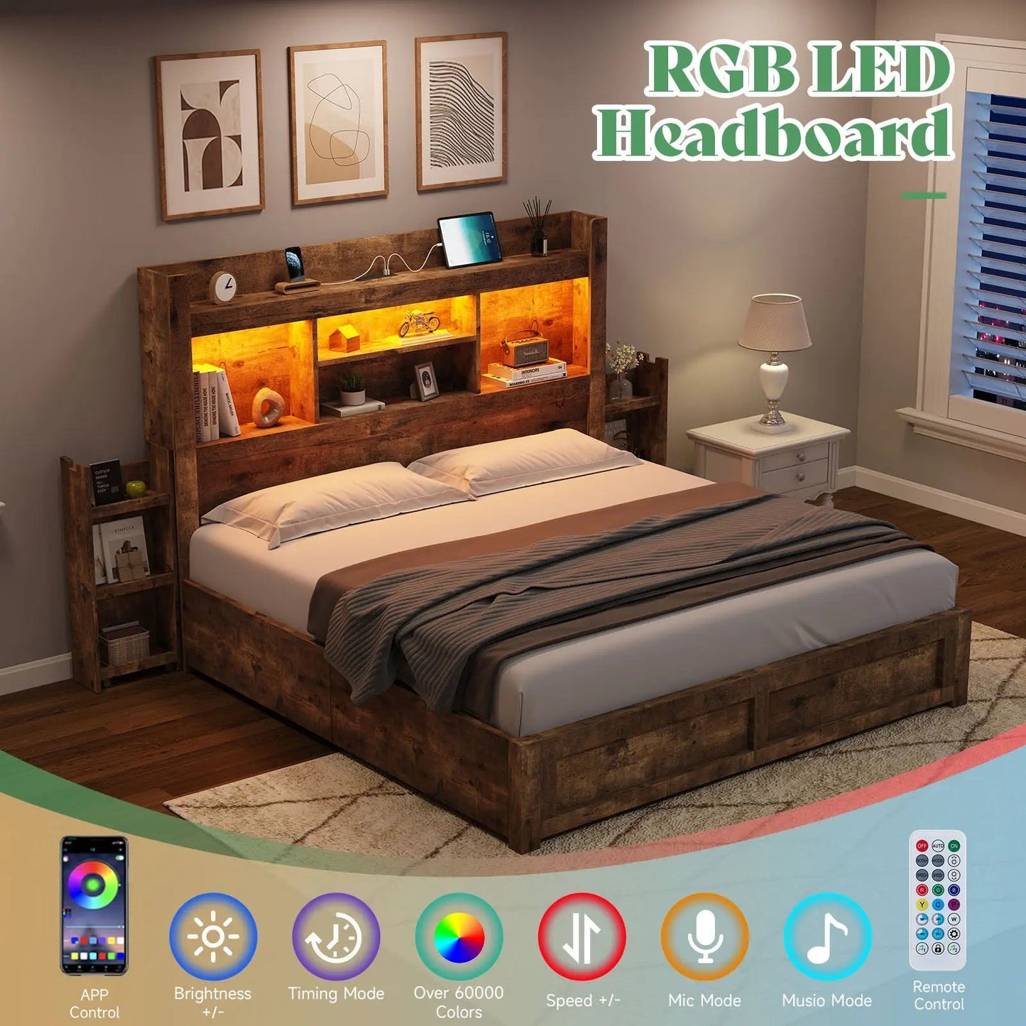 Cael Storage Bed Frame