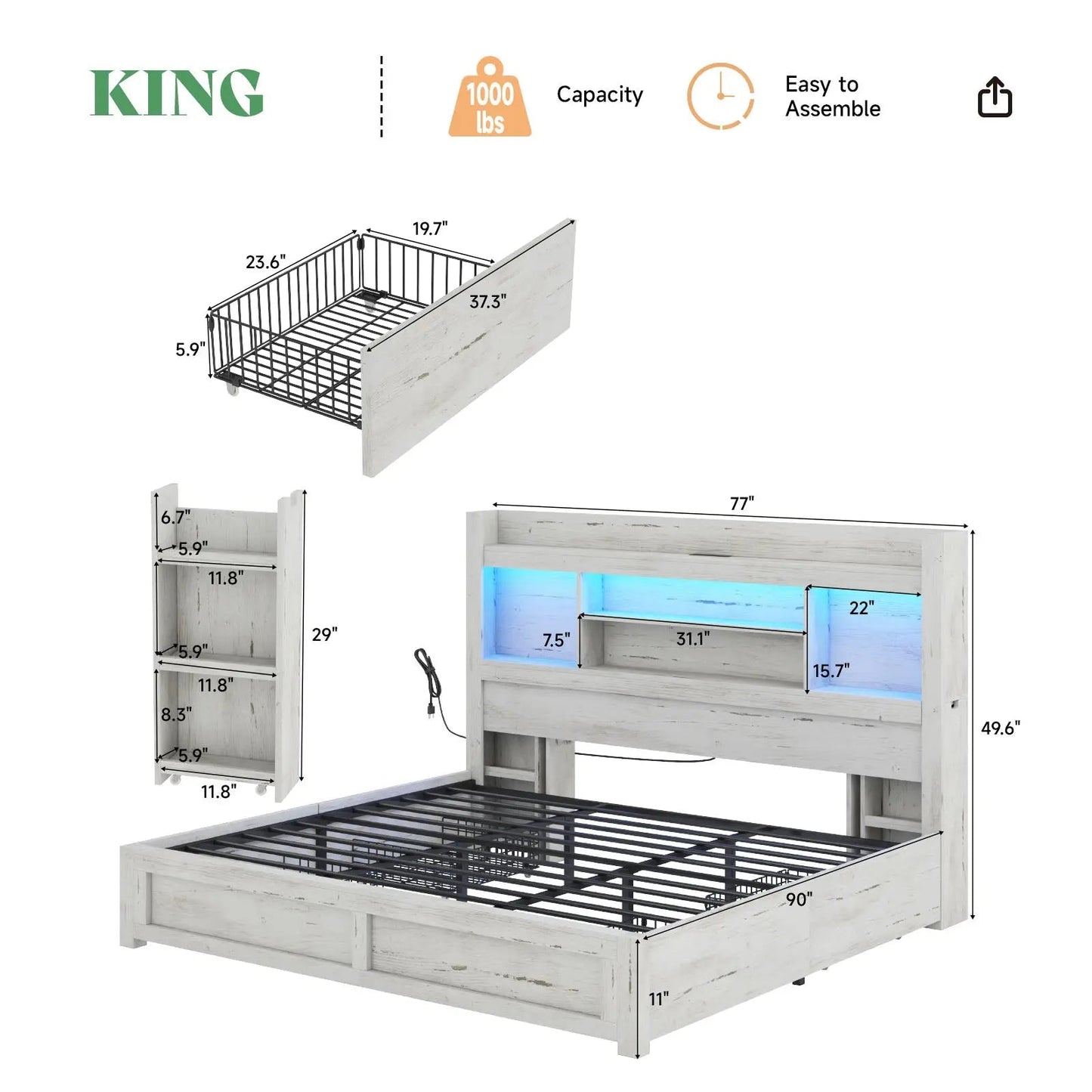 Cael Storage Bed Frame