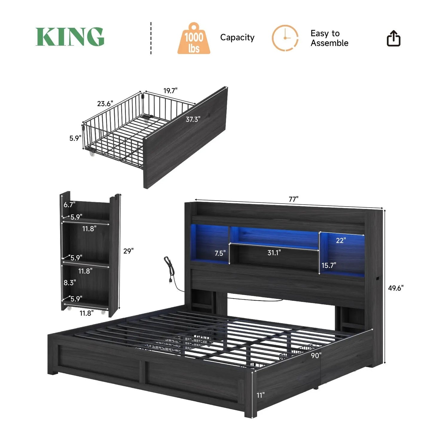 Cael Storage Bed Frame