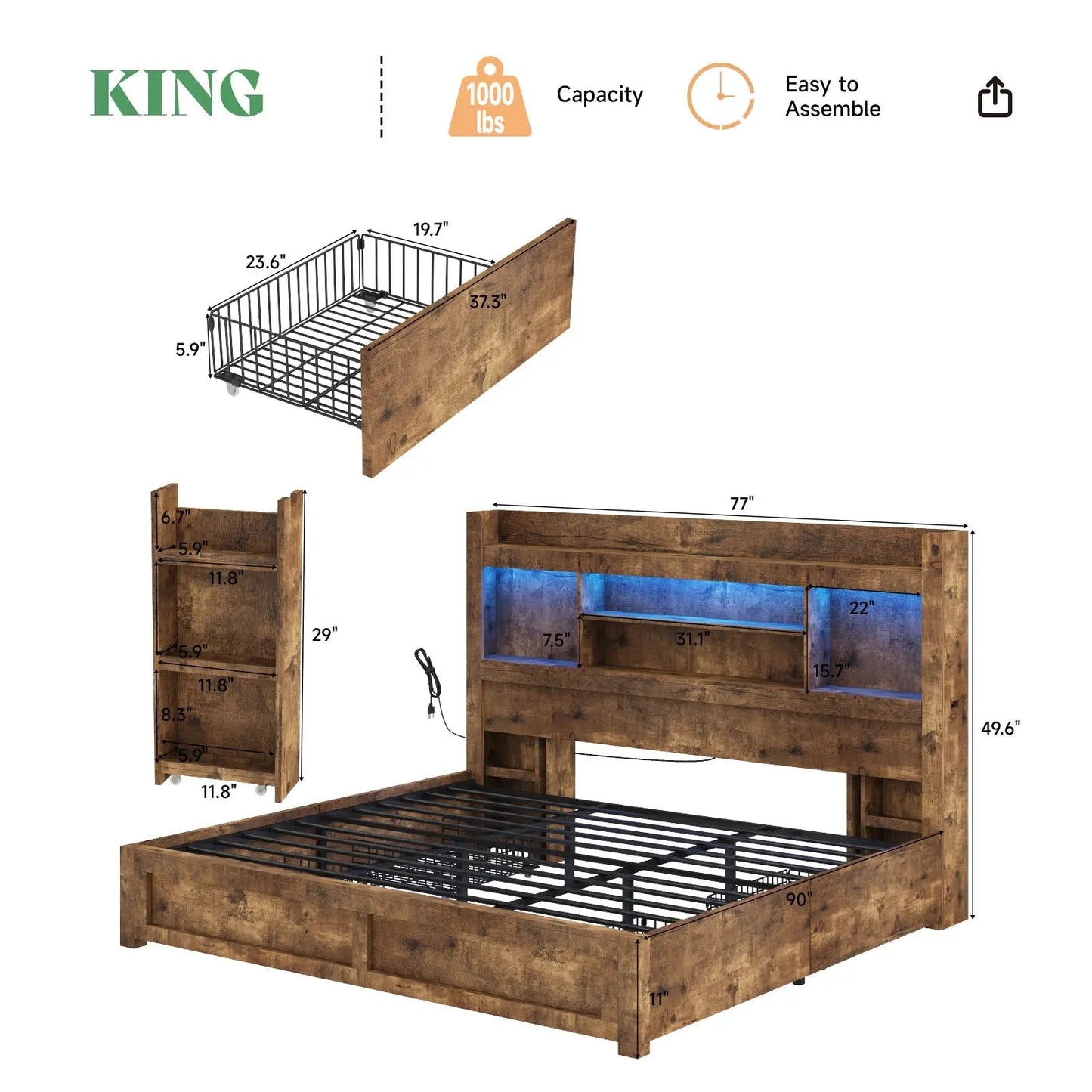 Cael Storage Bed Frame