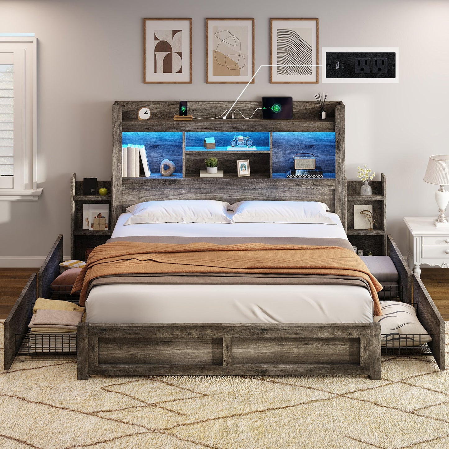 Cael Storage Bed Frame