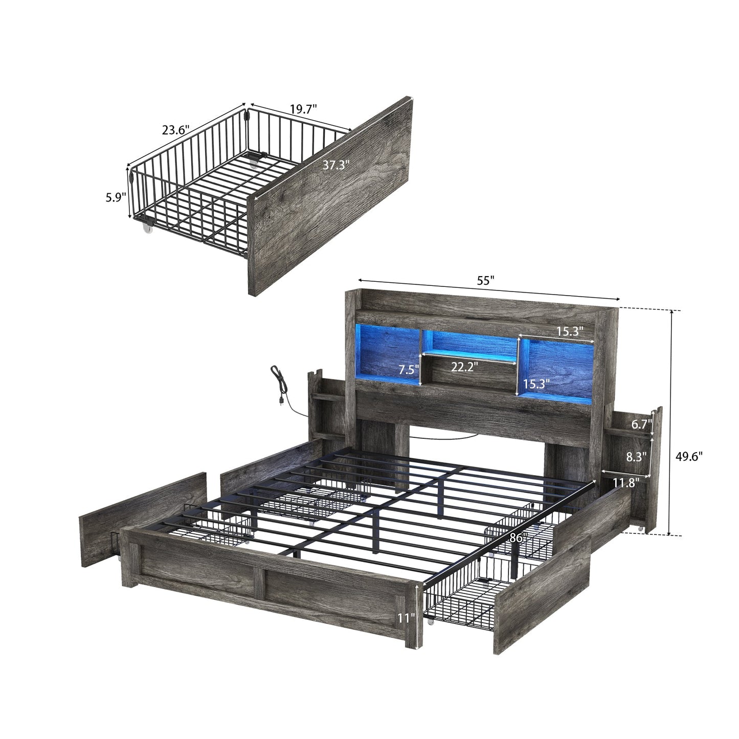 Cael Storage Bed Frame