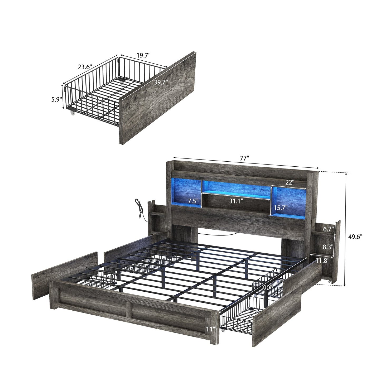 Cael Storage Bed Frame