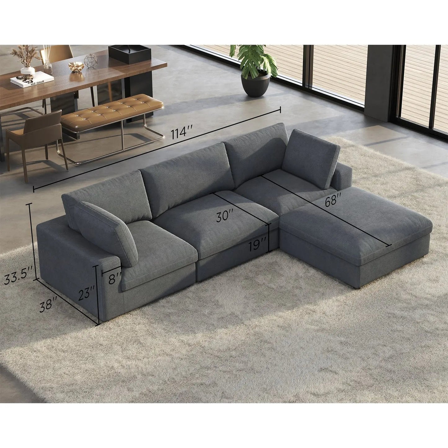 Montauk Down Filled Sectional Sofa