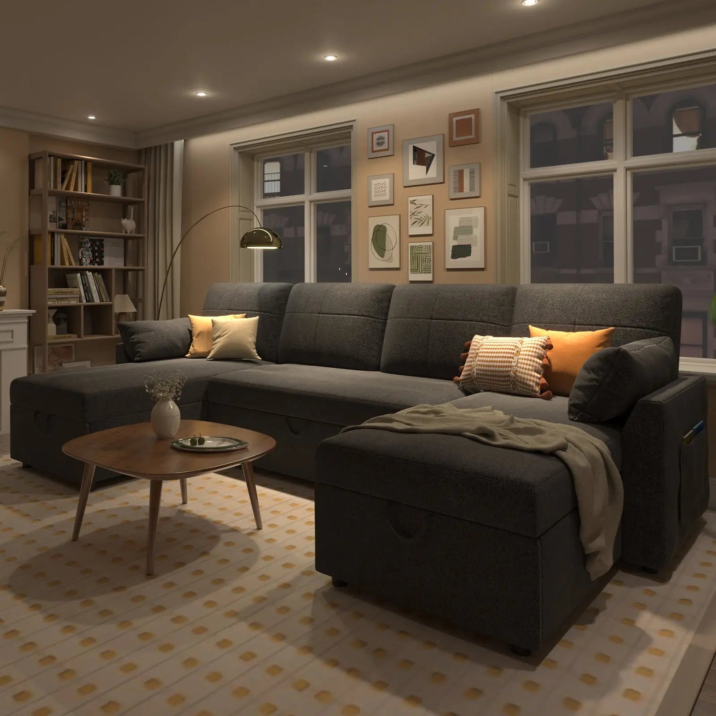 Easton 110" U-Shaped Sofa
