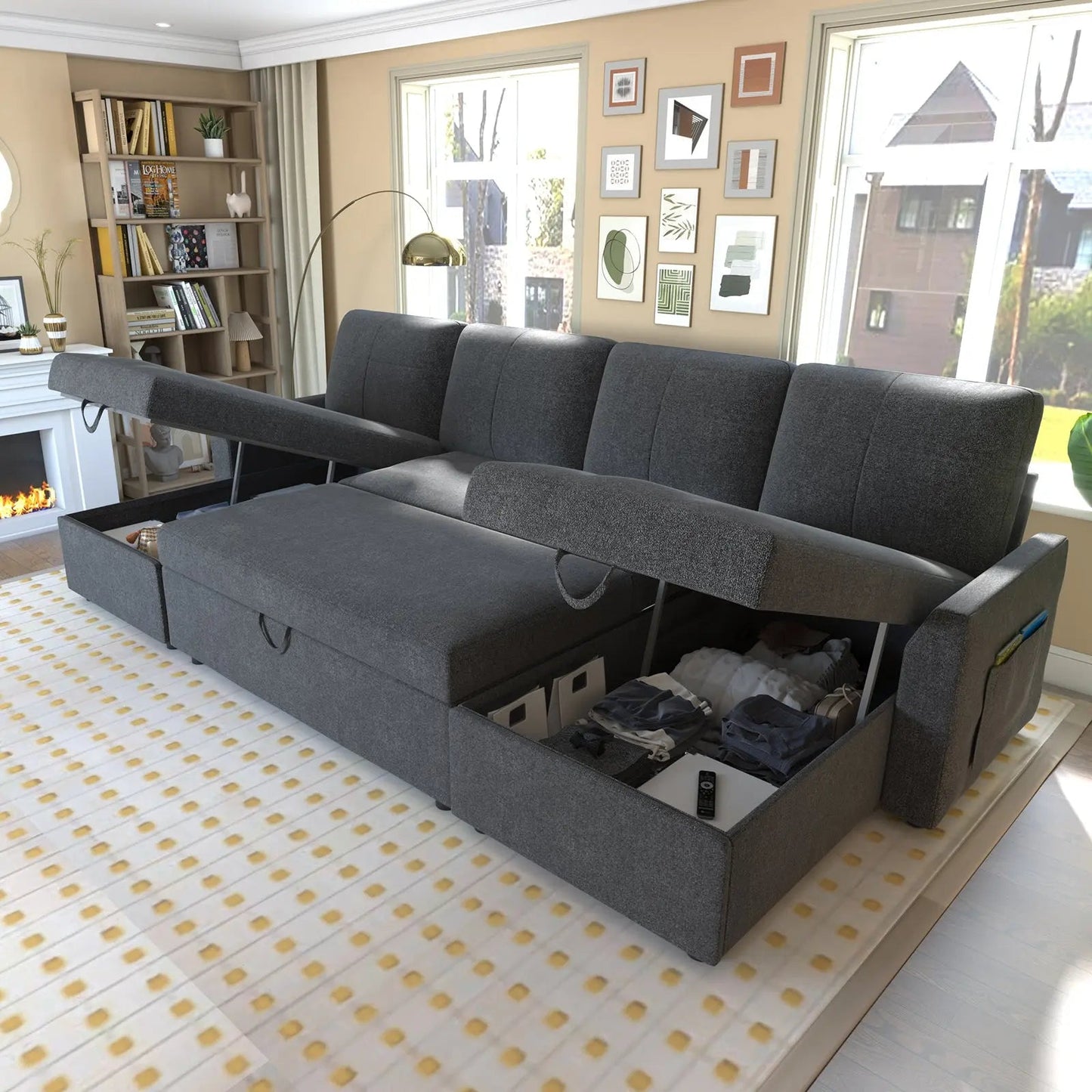 Easton 110" U-Shaped Sofa