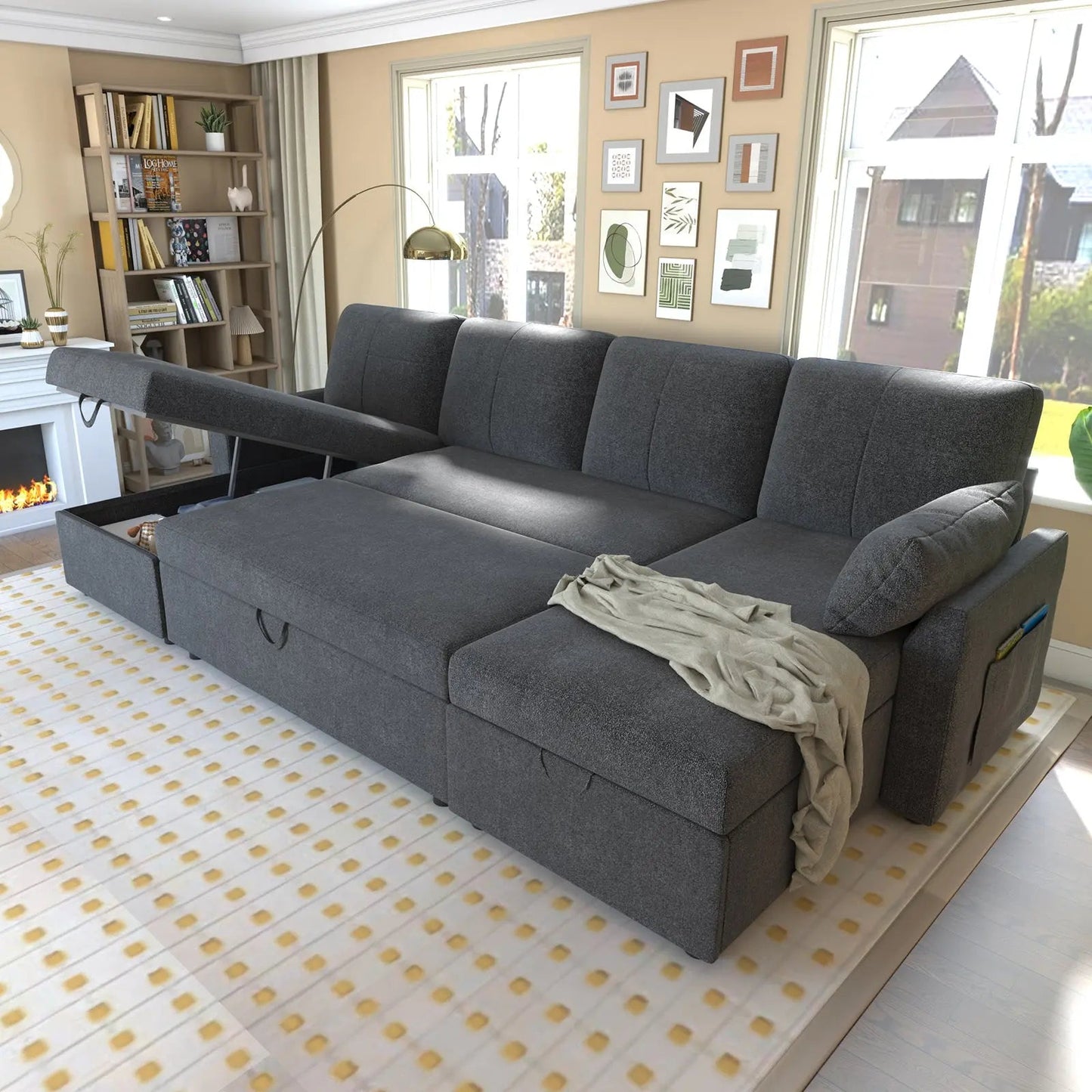 Easton 110" U-Shaped Sofa