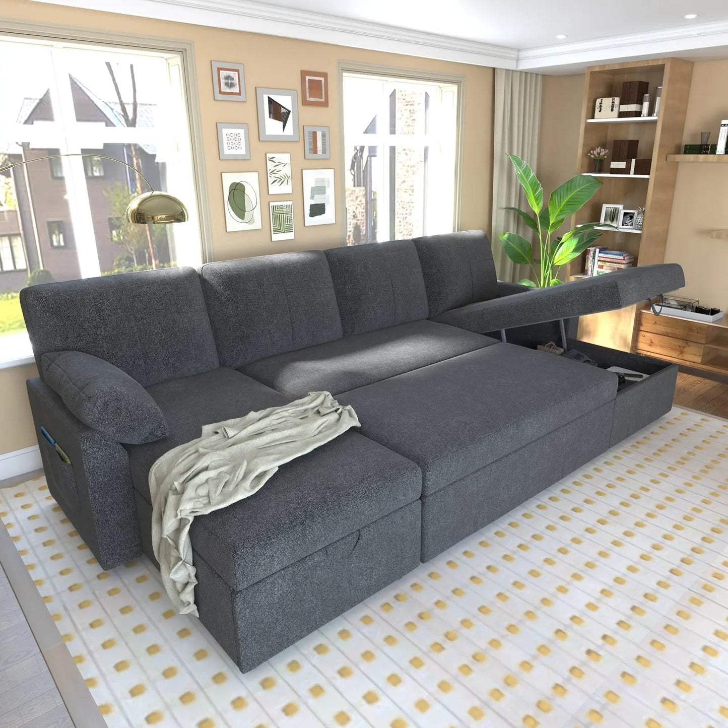 Easton 110" U-Shaped Sofa