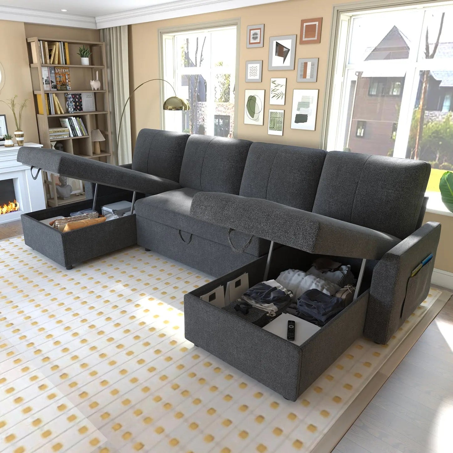 Easton 110" U-Shaped Sofa