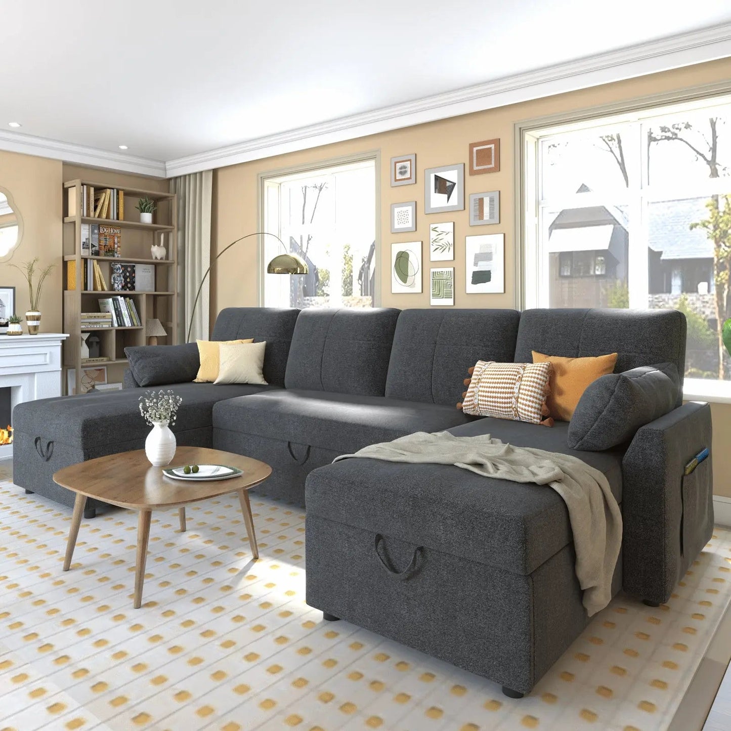 Easton 110" U-Shaped Sofa