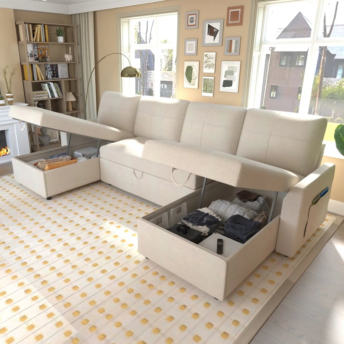 Easton 110" U-Shaped Sofa