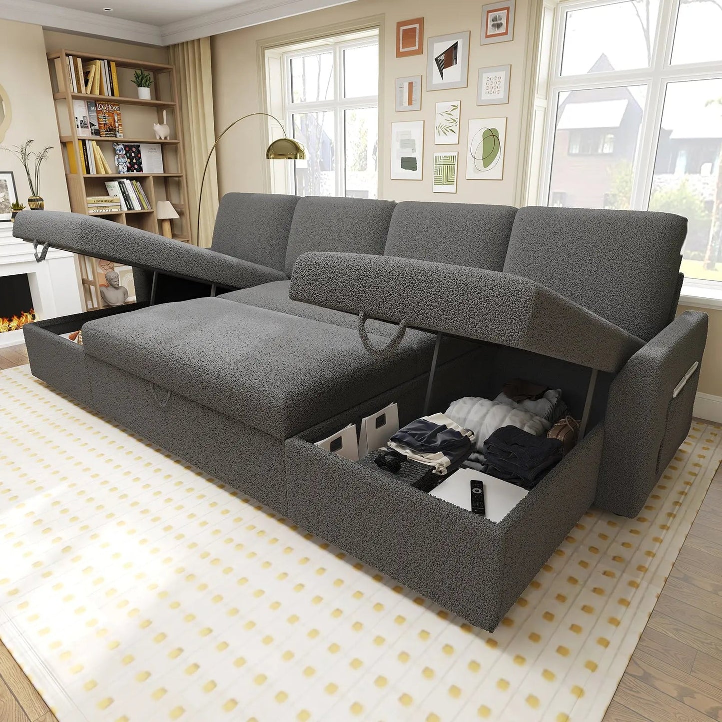 Easton 110" U-Shaped Sofa