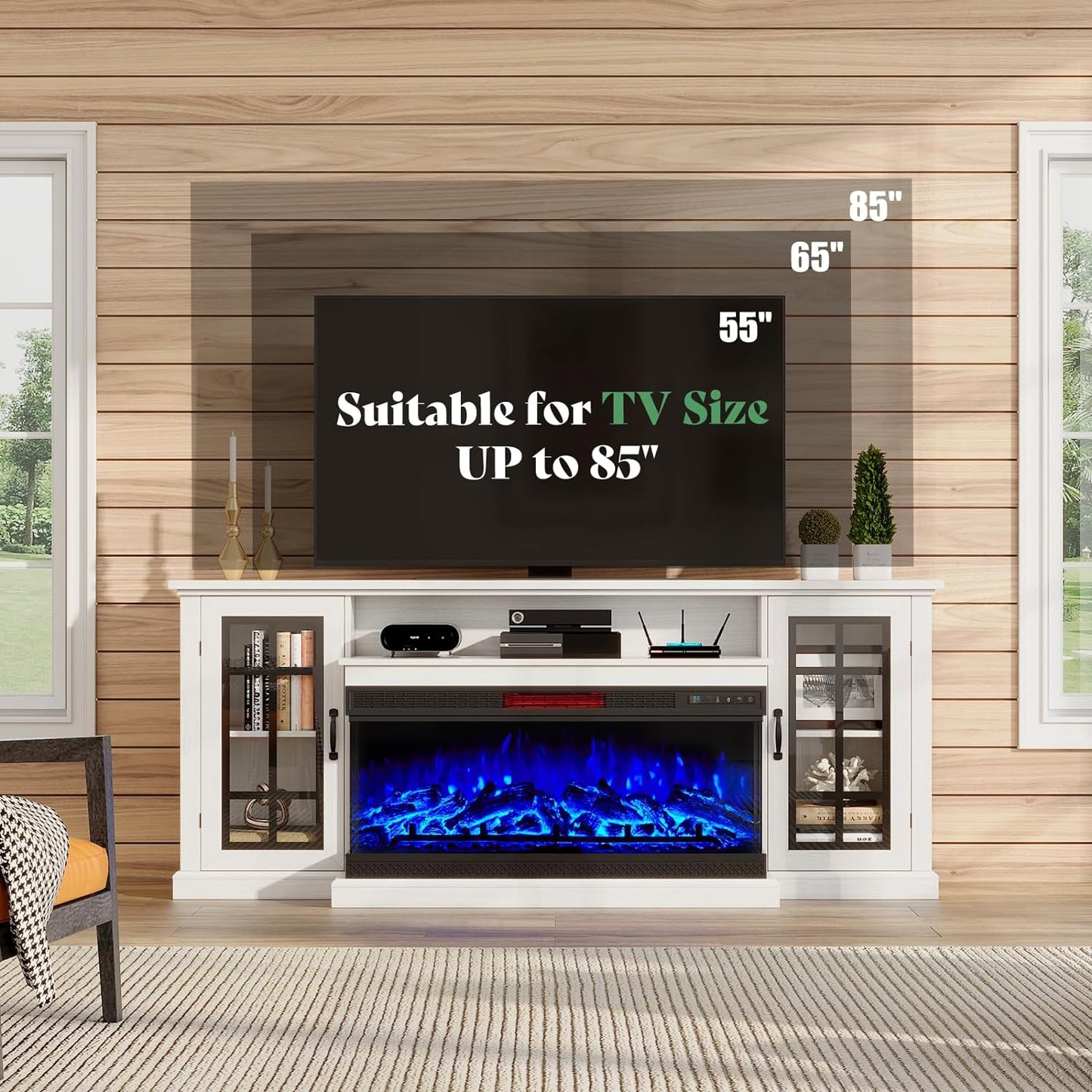 Panoply 75" Fireplace TV Stand