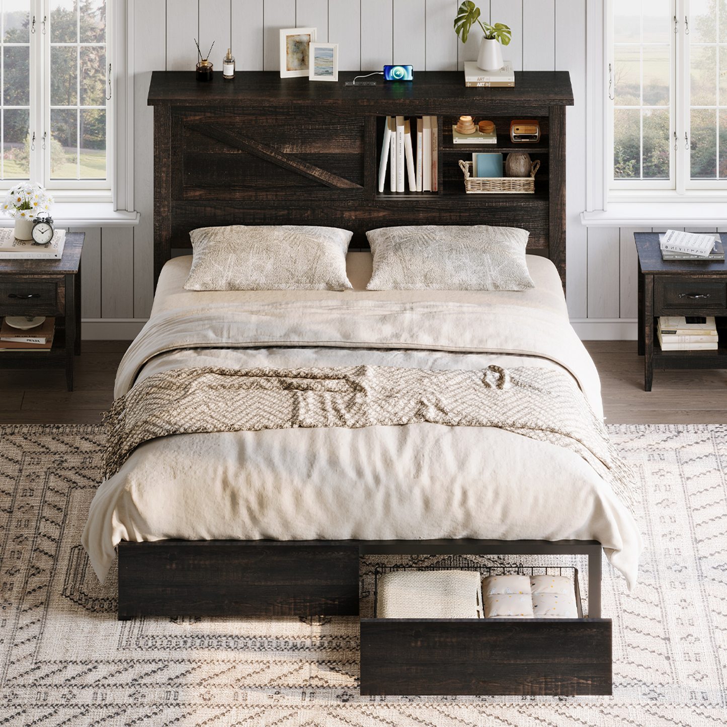 Huxley 47.2"H Storage Bed Frame