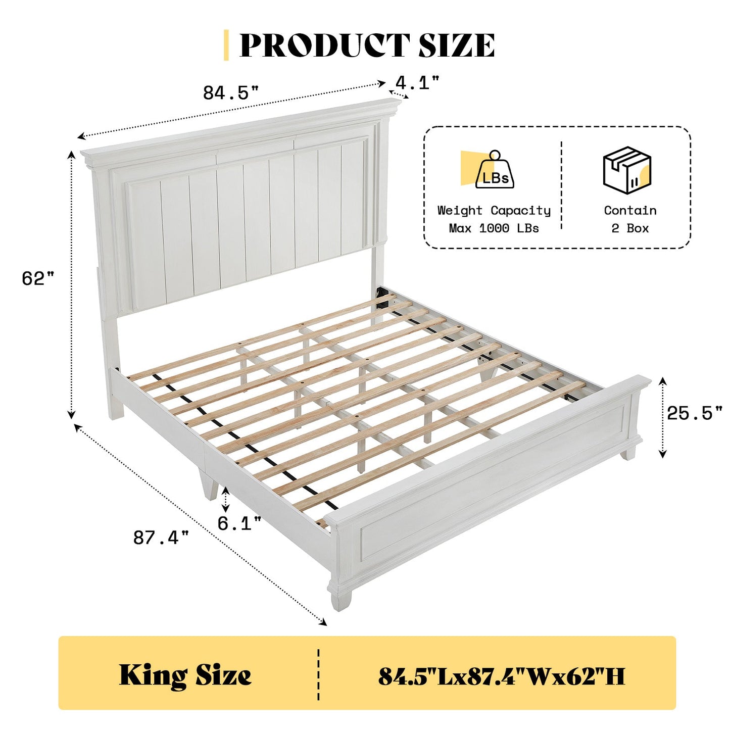Darcy Solid Wood Bed Frame