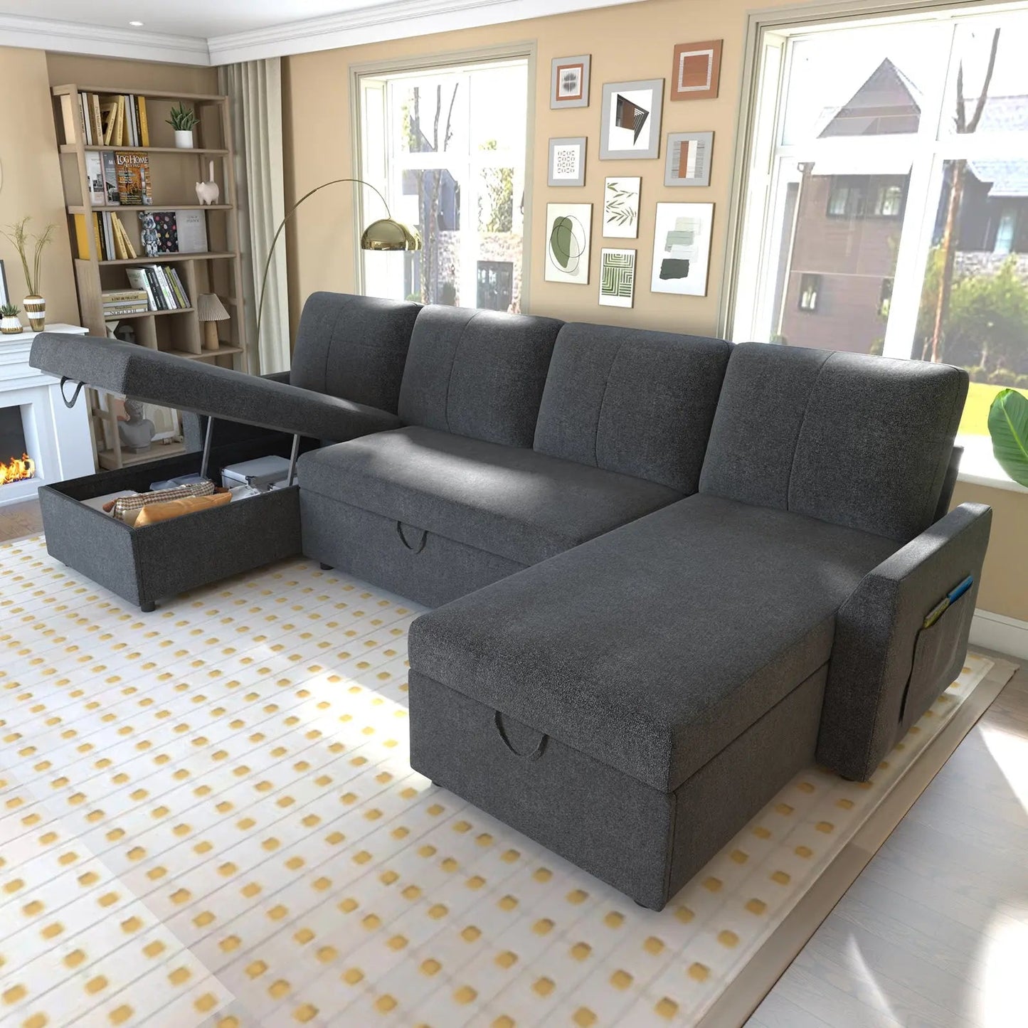Easton 110" U-Shaped Sofa